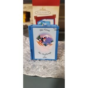 Disney Hallmark Ornament Great Ski Challenge Mickey Mouse and  Donald Duck 2002